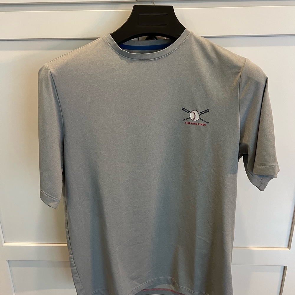 Boys Performance Baseball Bineyard Vines Gray Baseball T-Shirt - Picture 3 of 5